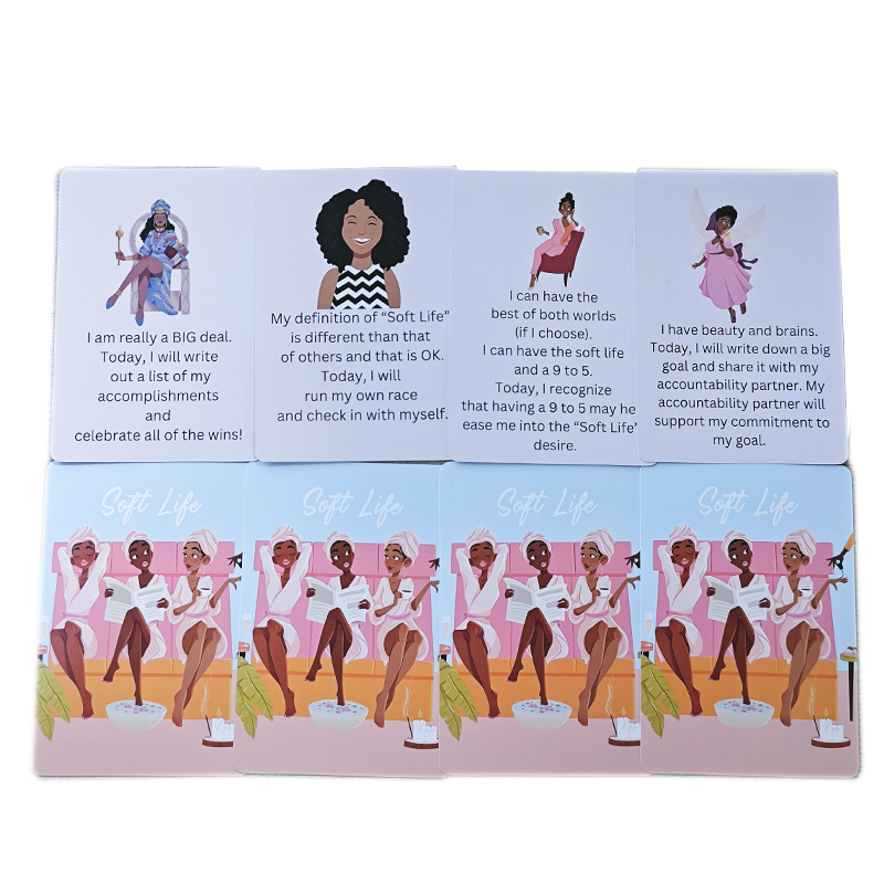 Custom Game Daily Positive Self Affirmation Cards For Women - bayaya